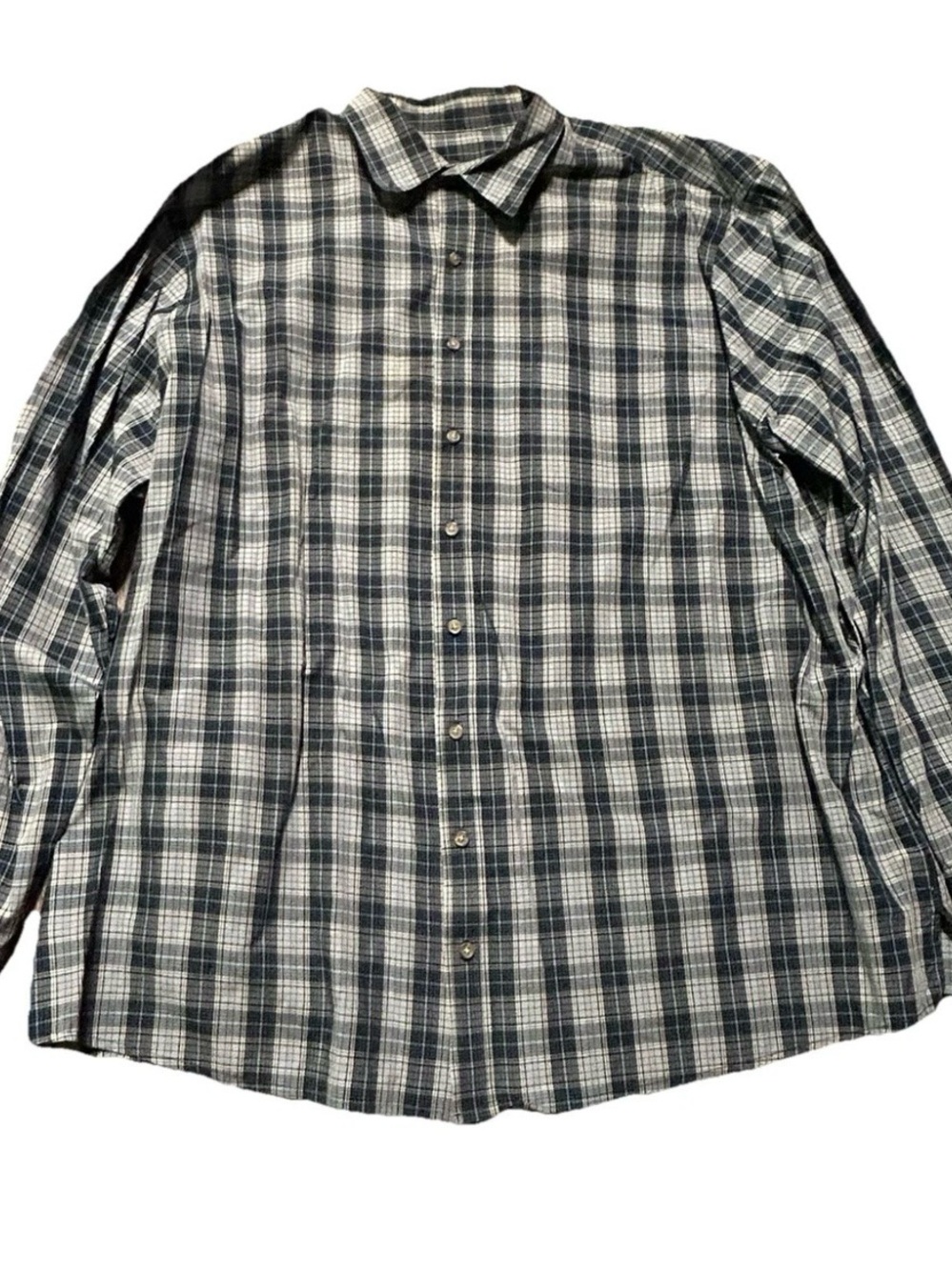 Men’s Harbor Bay Plaid Long Sleeve Button Up Shirt Size 2XLT